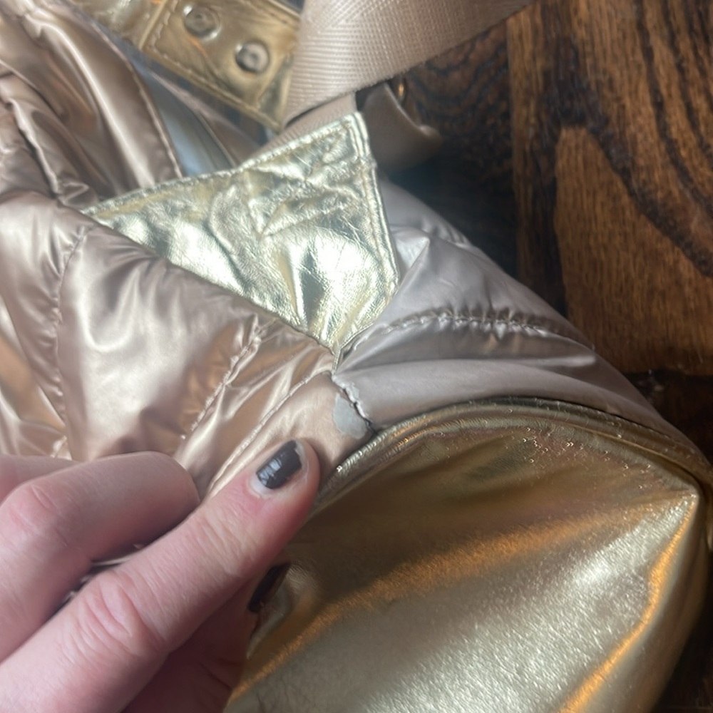 Puffer Backpack- Silver/Rose Gold Back pack. Bari Lynn brand - Picture 14 of 16